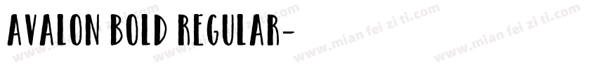 Avalon Bold Regular字体转换